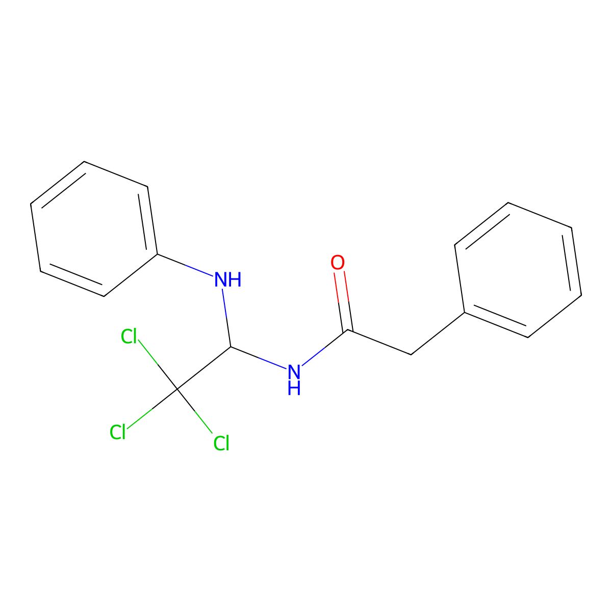N-(1-anilino-2,2,2-trichloroethyl)-2-phenylacetamide molecular structure, CAS 301816-55-7