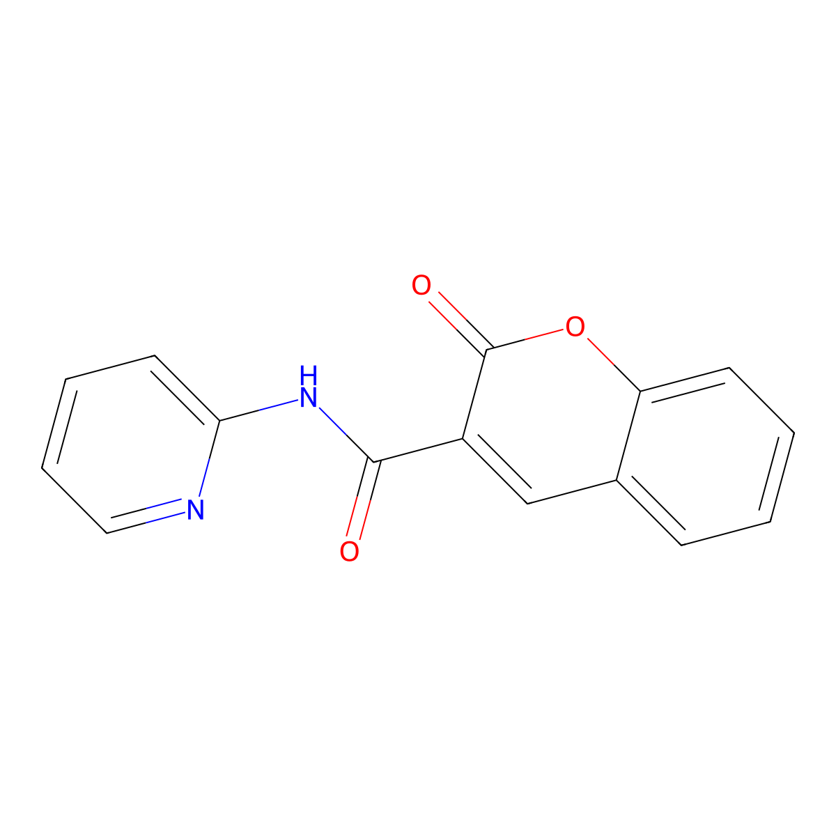 2-oxo-N-(pyridin-2-yl)-2H-chromene-3-carboxamide molecular structure, CAS 301817-95-8