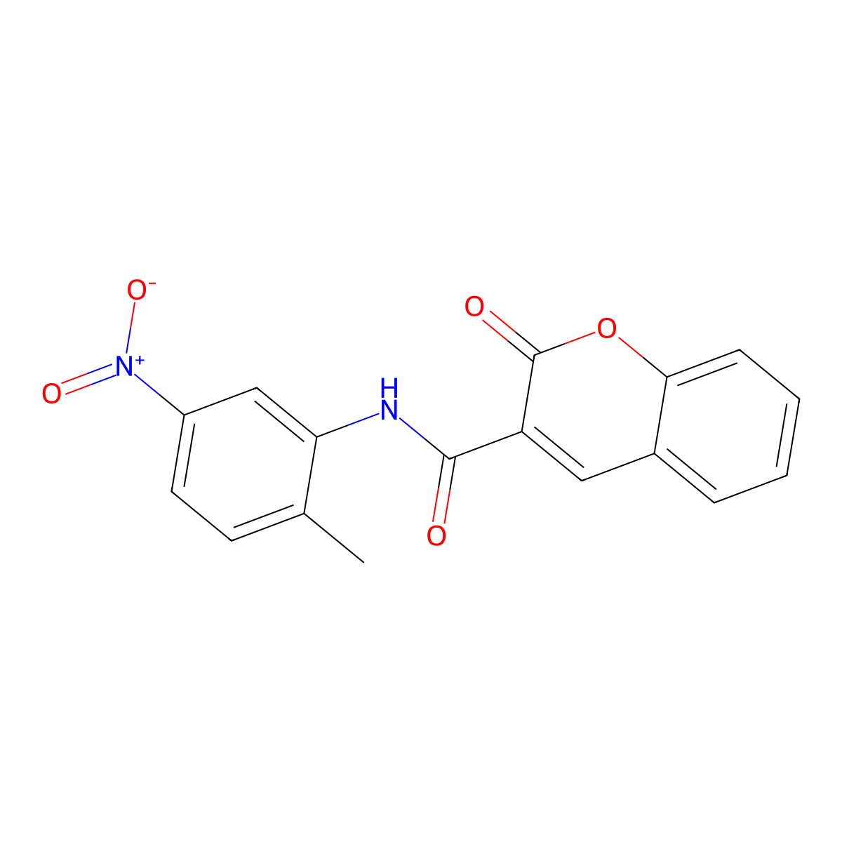 N-(2-methyl-5-nitrophenyl)-2-oxochromene-3-carboxamide molecular structure, CAS 301817-98-1