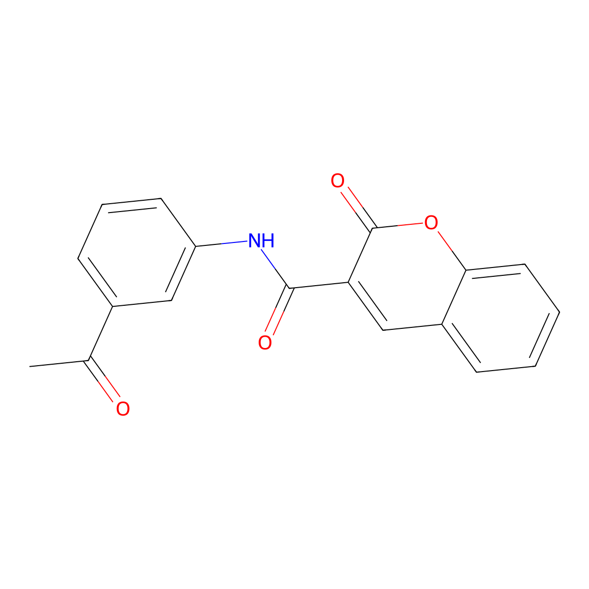 N-(3-acetylphenyl)-2-oxochromene-3-carboxamide molecular structure, CAS 301818-00-8