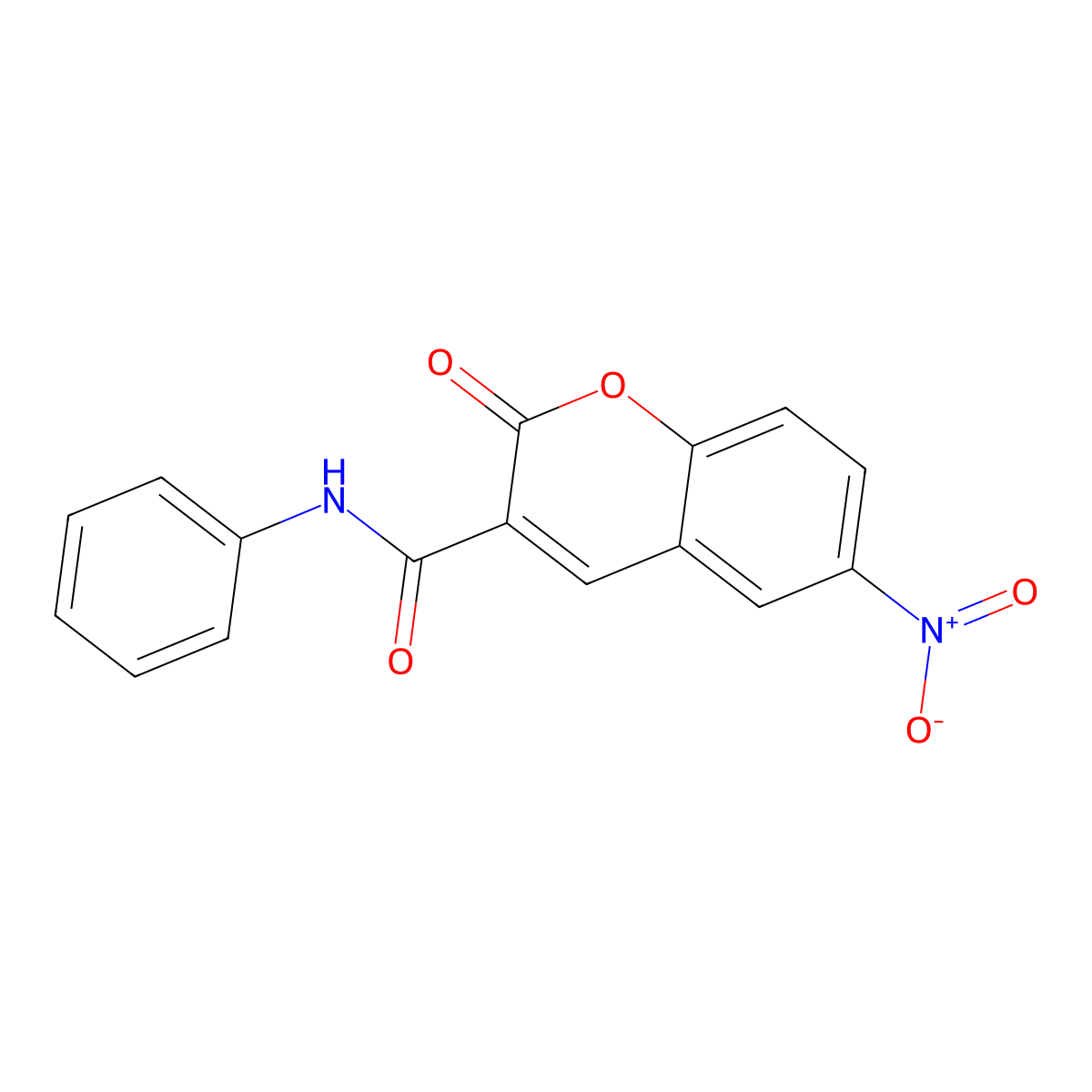 6-nitro-2-oxo-N-phenyl-2H-chromene-3-carboxamide molecular structure, CAS 301818-26-8