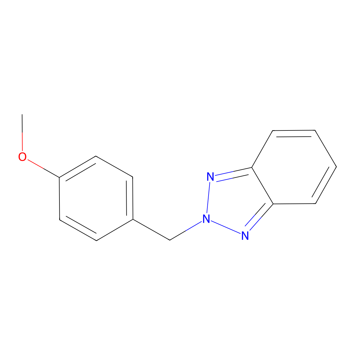 2-[(4-Methoxyphenyl)methyl]benzotriazole molecular structure, CAS 301818-82-6