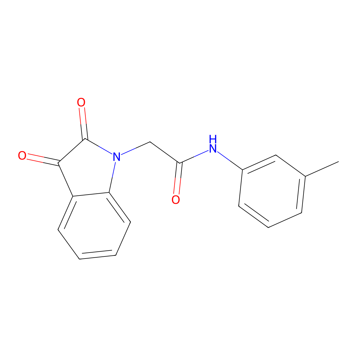 2-(2,3-dioxo-2,3-dihydro-1H-indol-1-yl)-N-(3-methylphenyl)acetamide molecular structure, CAS 301819-40-9