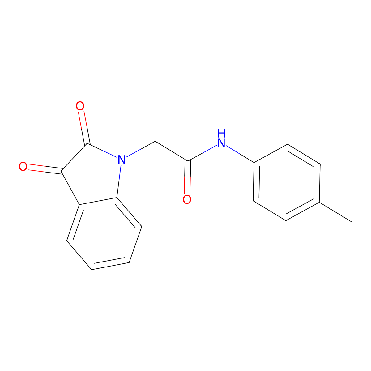 2-(2,3-dioxo-2,3-dihydro-1H-indol-1-yl)-N-(4-methylphenyl)acetamide molecular structure, CAS 301819-41-0