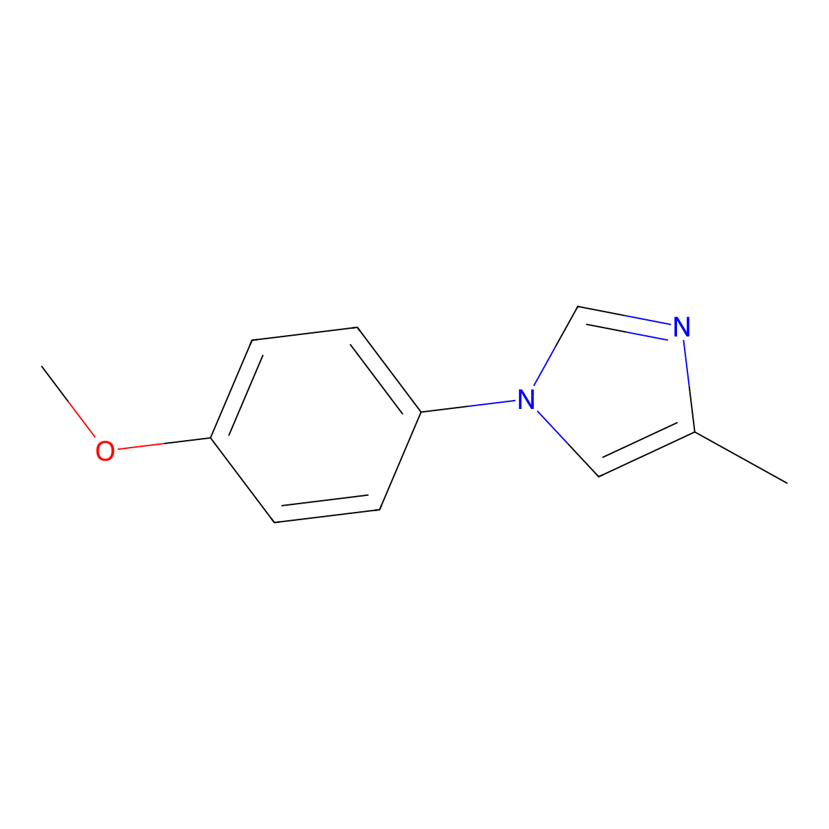 1H-Imidazole, 1-(4-methoxyphenyl)-4-methyl- molecular structure, CAS 301828-45-5