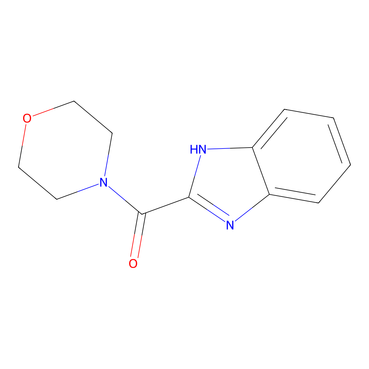 Morpholine, 4-(1H-benzimidazol-2-ylcarbonyl)- molecular structure, CAS 30183-08-5