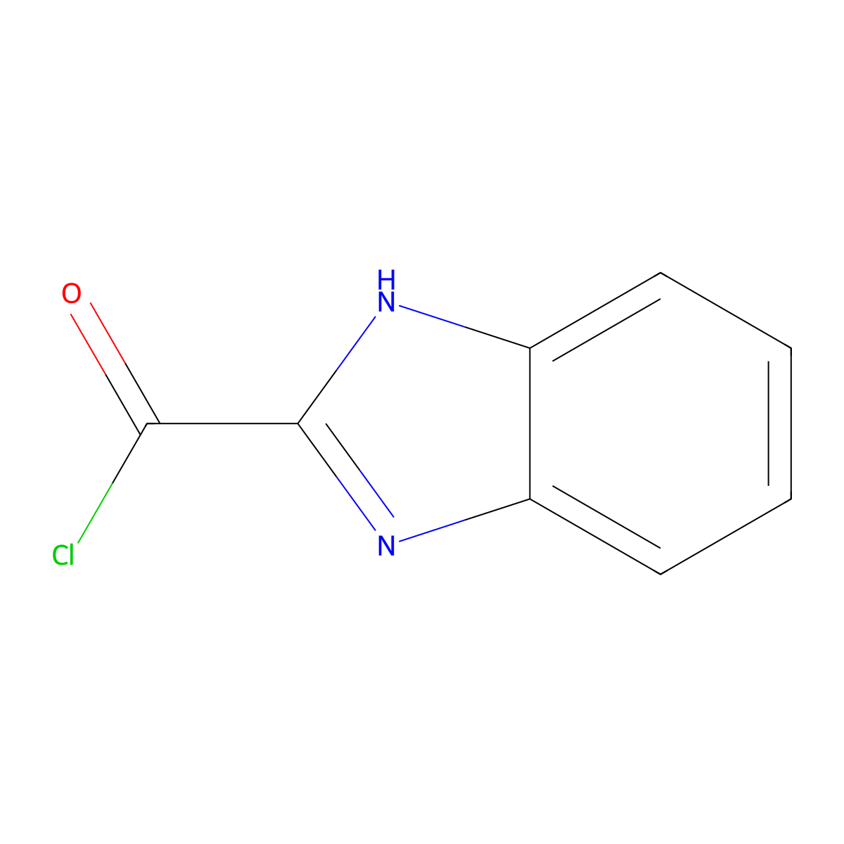 1H-benzimidazole-2-carbonyl chloride molecular structure, CAS 30183-14-3