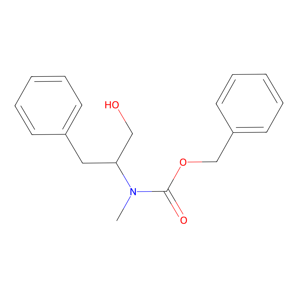 benzyl N-(1-hydroxy-3-phenylpropan-2-yl)-N-methylcarbamate molecular structure, CAS 301833-79-4