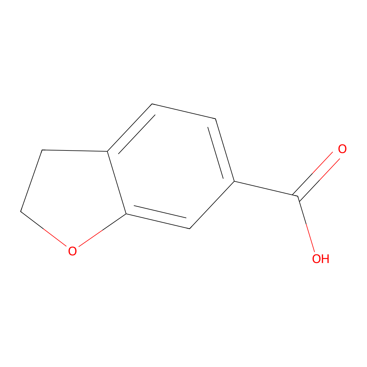 2,3-Dihydro-1-benzofuran-6-carboxylic acid molecular structure, CAS 301836-57-7