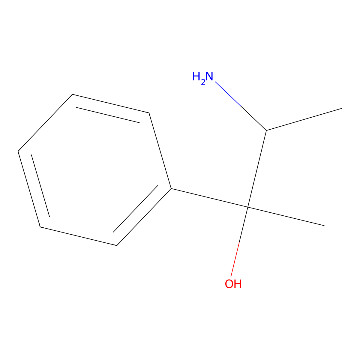 3-Amino-2-phenylbutan-2-ol molecular structure, CAS 30185-68-3