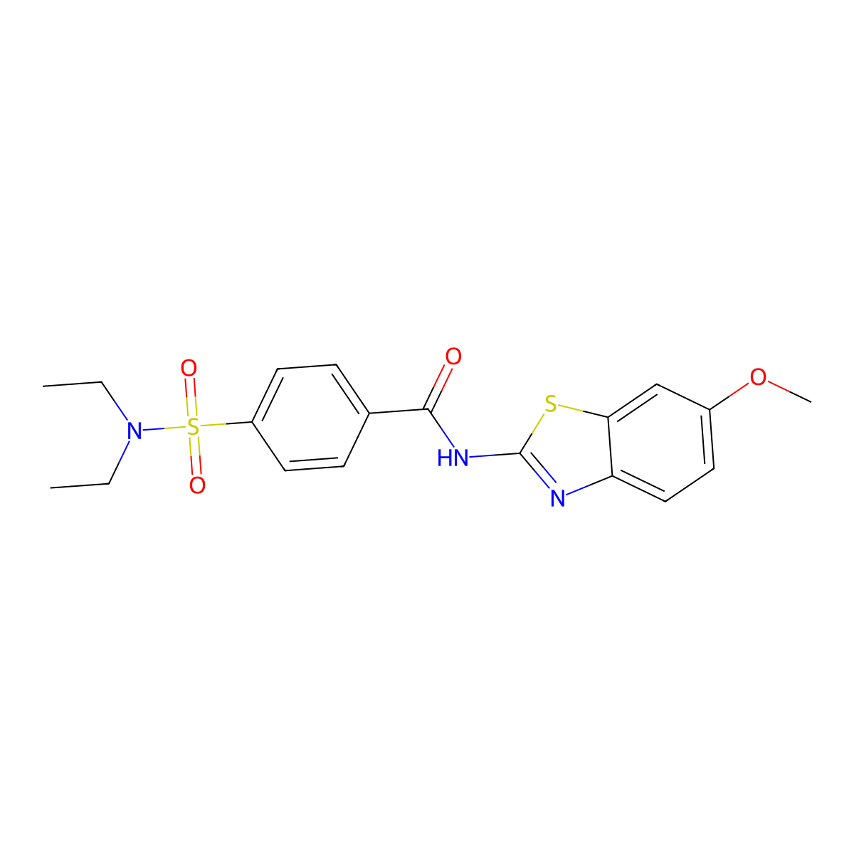 4-(diethylsulfamoyl)-N-(6-methoxy-1,3-benzothiazol-2-yl)benzamide molecular structure, CAS 301858-36-6