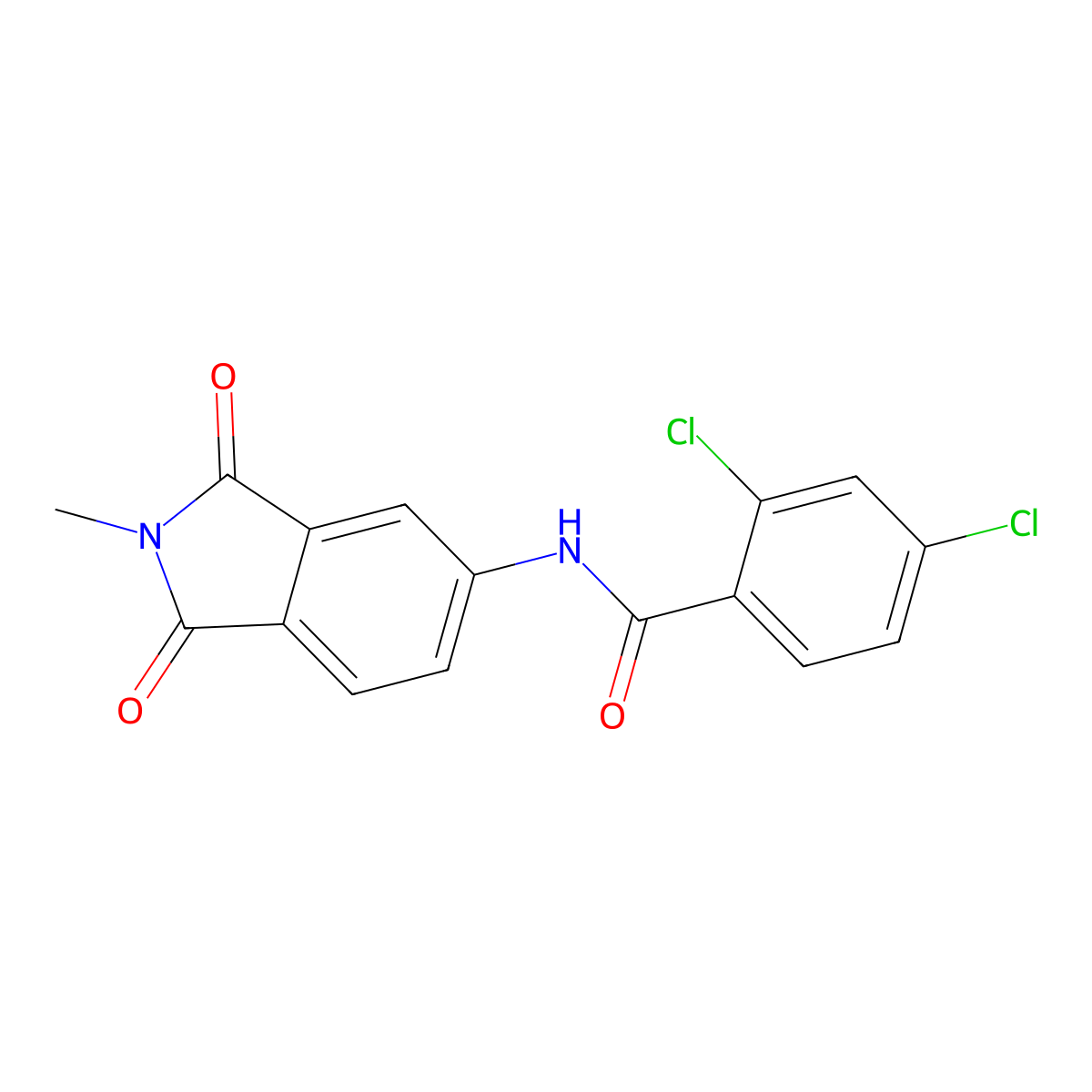 2,4-dichloro-N-(2-methyl-1,3-dioxoisoindol-5-yl)benzamide molecular structure, CAS 301858-58-2