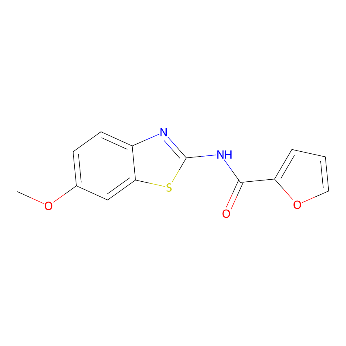 N-(6-methoxy-1,3-benzothiazol-2-yl)furan-2-carboxamide molecular structure, CAS 301859-04-1
