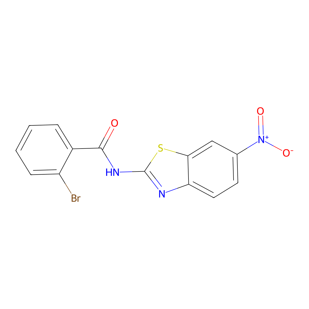 2-bromo-N-(6-nitro-1,3-benzothiazol-2-yl)benzamide molecular structure, CAS 301859-37-0