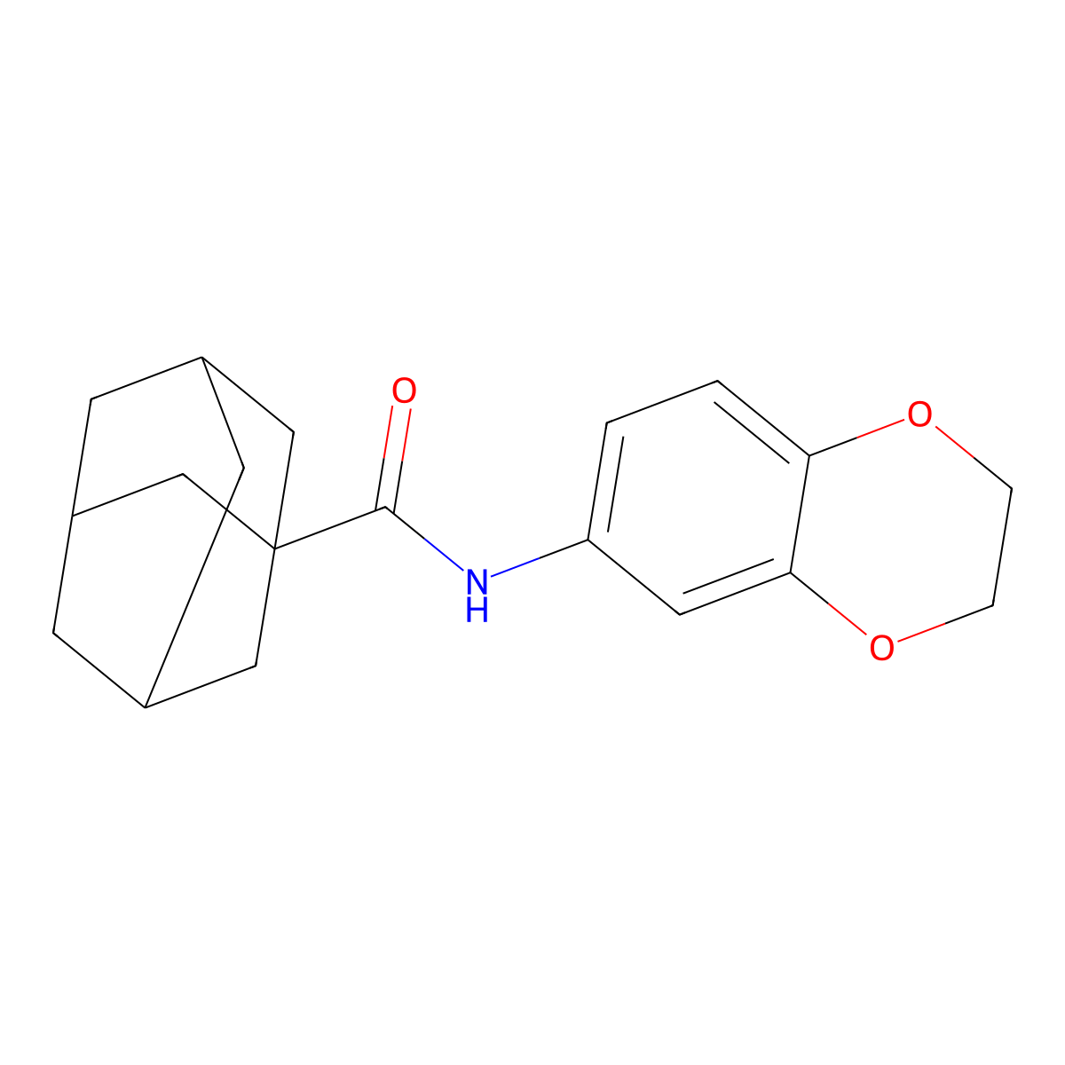 N-(2,3-dihydro-1,4-benzodioxin-6-yl)adamantane-1-carboxamide molecular structure, CAS 301859-38-1