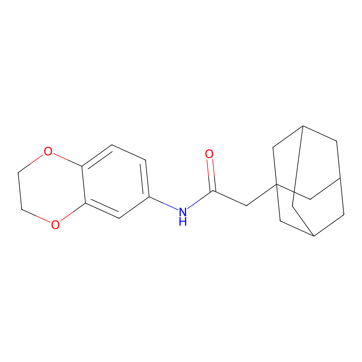 2-(1-adamantyl)-N-(2,3-dihydro-1,4-benzodioxin-6-yl)acetamide molecular structure, CAS 301859-65-4
