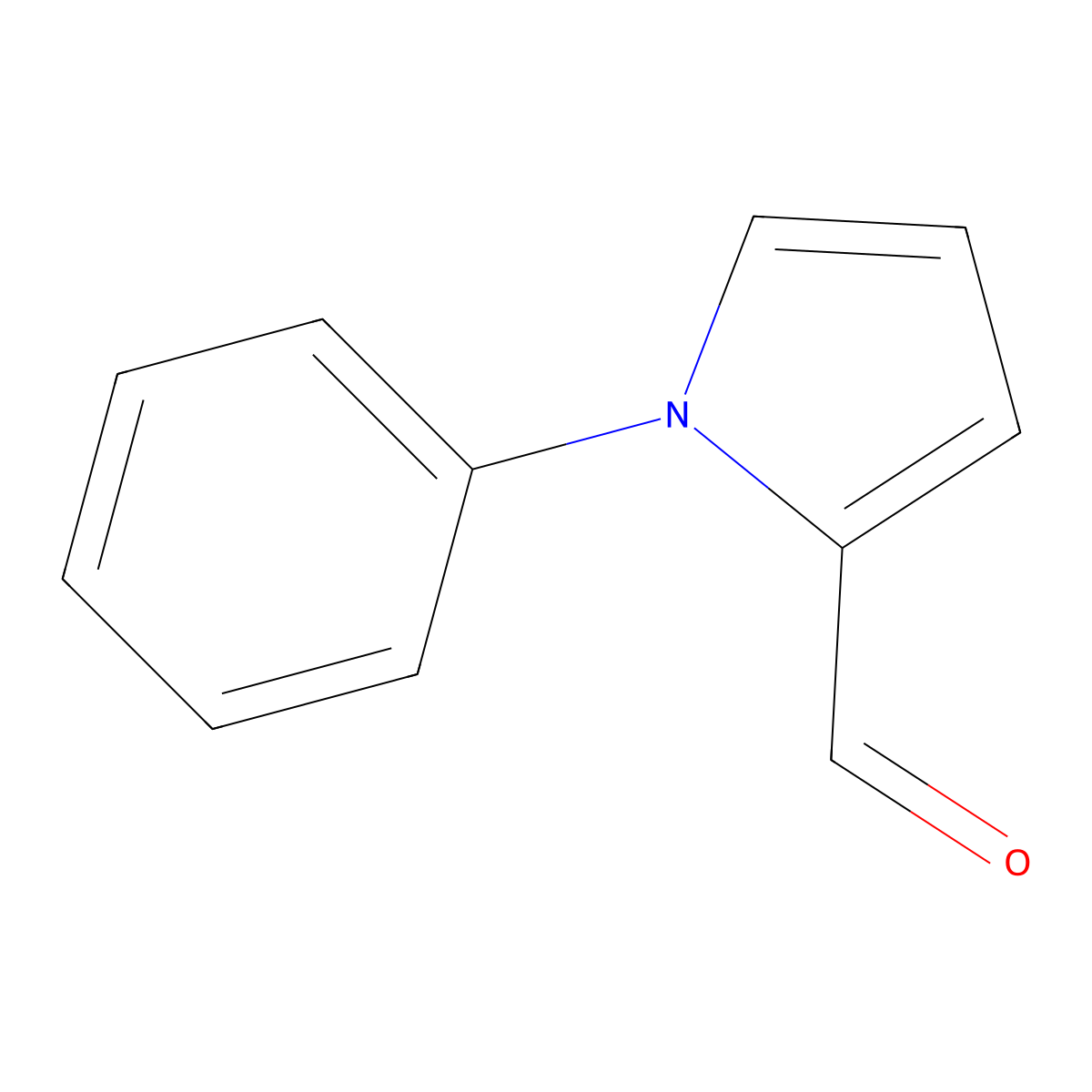 1-phenyl-1H-pyrrole-2-carbaldehyde molecular structure, CAS 30186-39-1