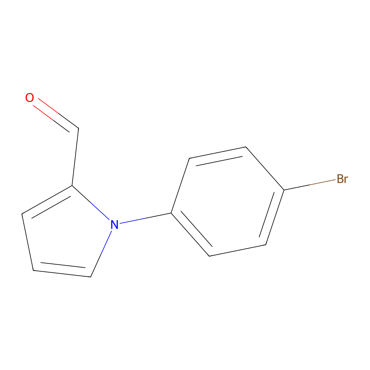 1-(4-Bromophenyl)-1h-pyrrole-2-carbaldehyde molecular structure, CAS 30186-40-4