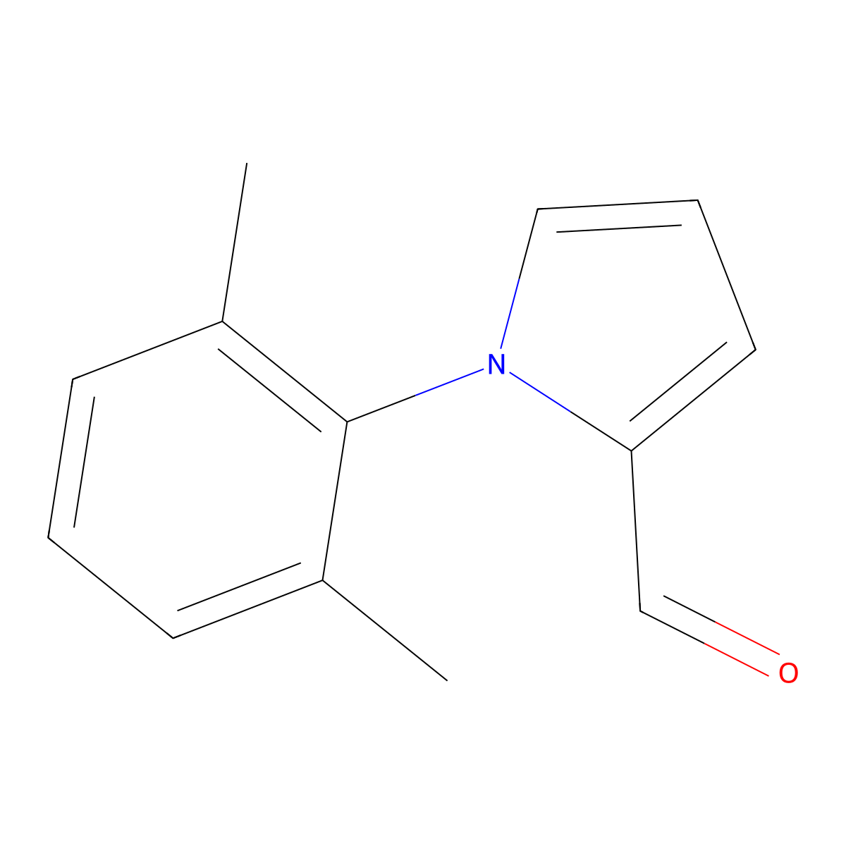 1-(2,6-Dimethylphenyl)-1H-pyrrole-2-carbaldehyde molecular structure, CAS 30186-42-6