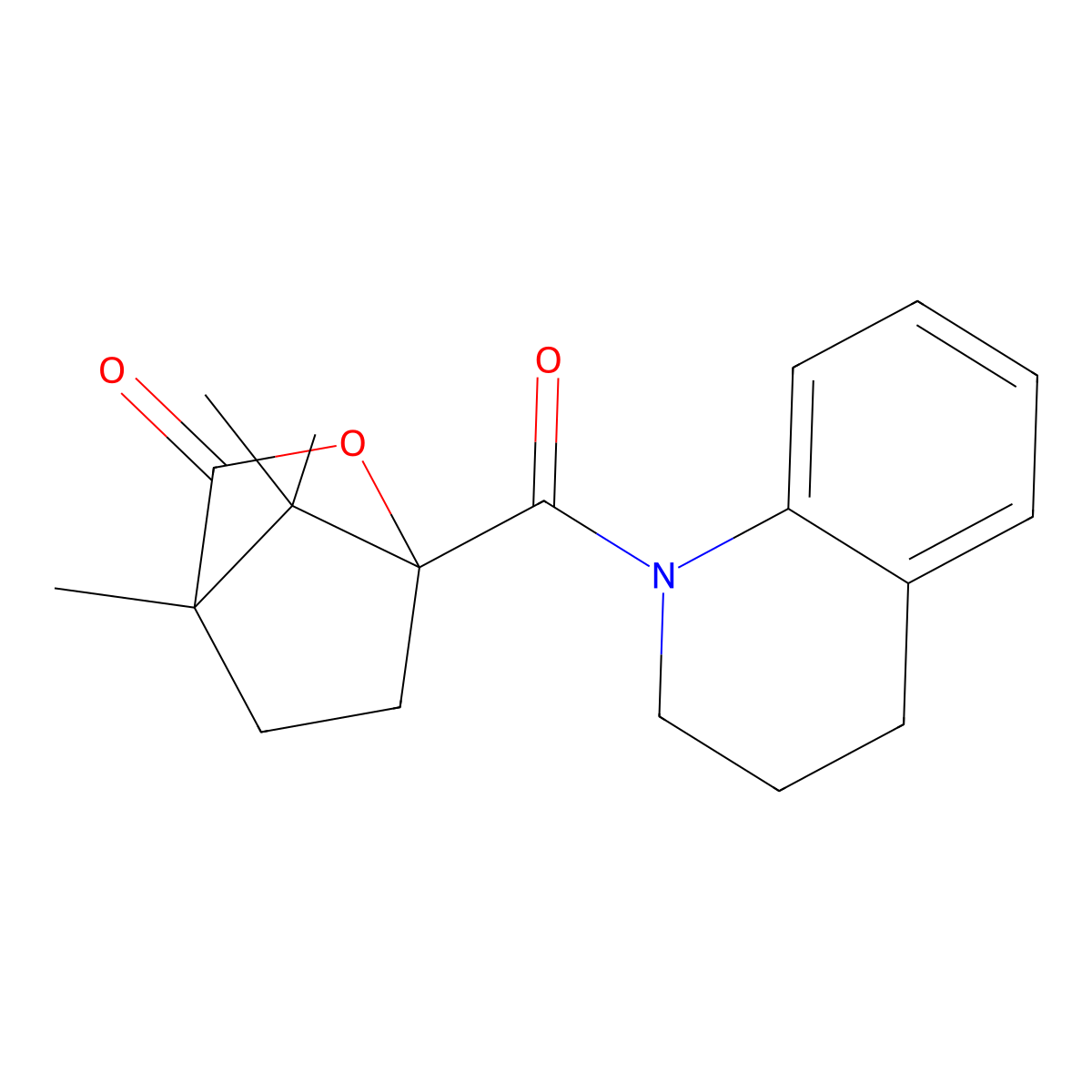 4-(3,4-dihydro-2H-quinoline-1-carbonyl)-1,7,7-trimethyl-3-oxabicyclo[2.2.1]heptan-2-one molecular structure, CAS 301860-21-9