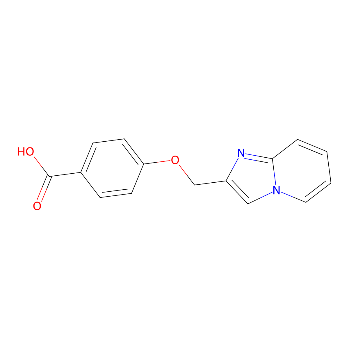 4-((Imidazo(1,2-a)pyridin-2-yl)methoxy)benzoic acid molecular structure, CAS 301860-84-4