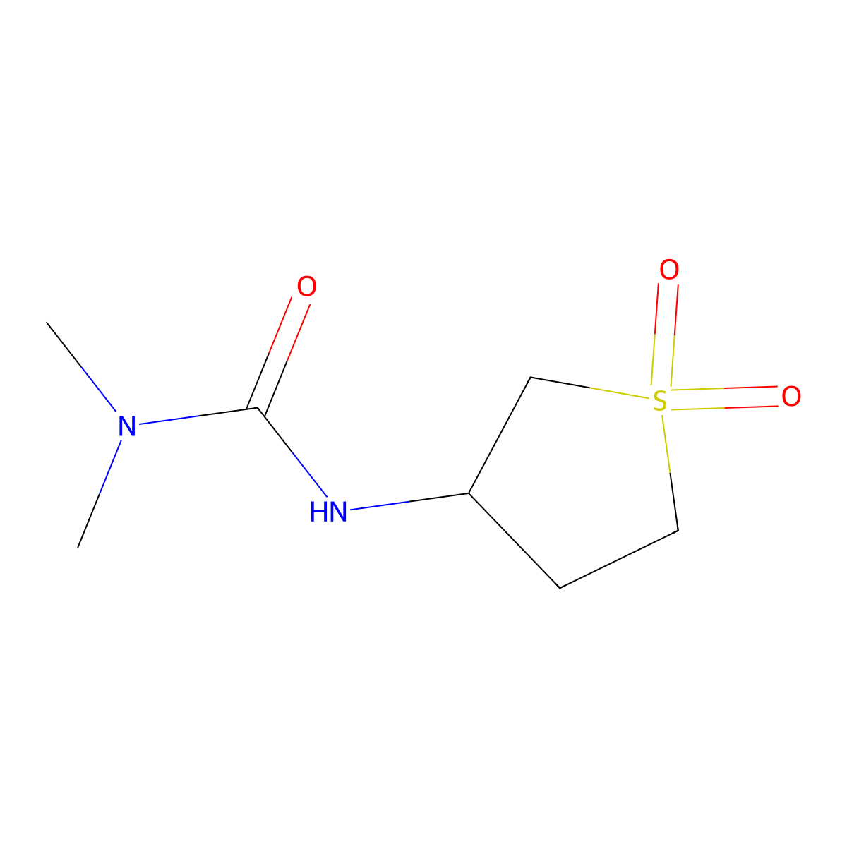 3-(1,1-Dioxidotetrahydrothiophen-3-yl)-1,1-dimethylurea molecular structure, CAS 301860-85-5