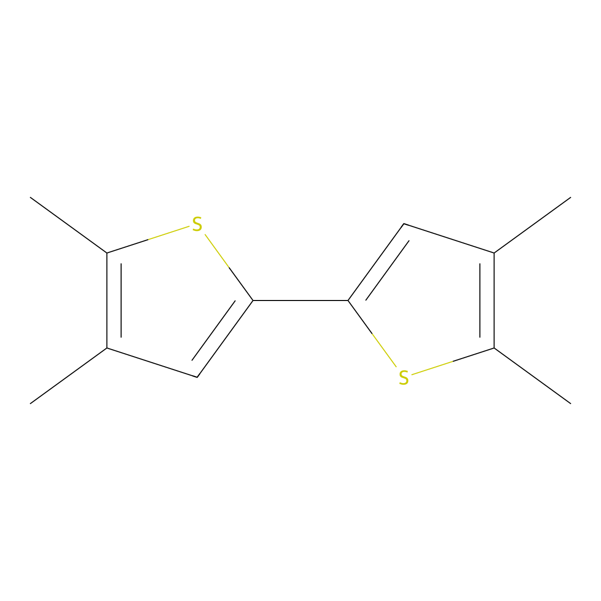 4,4',5,5'-Tetramethyl-2,2'-bithiophene molecular structure, CAS 30187-20-3