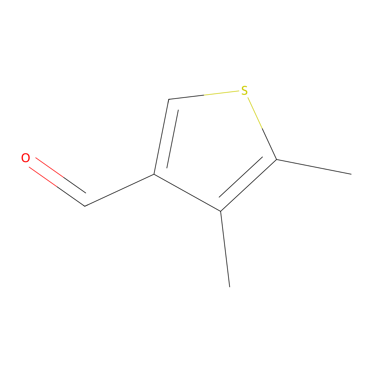 4,5-Dimethylthiophene-3-carbaldehyde molecular structure, CAS 30187-23-6