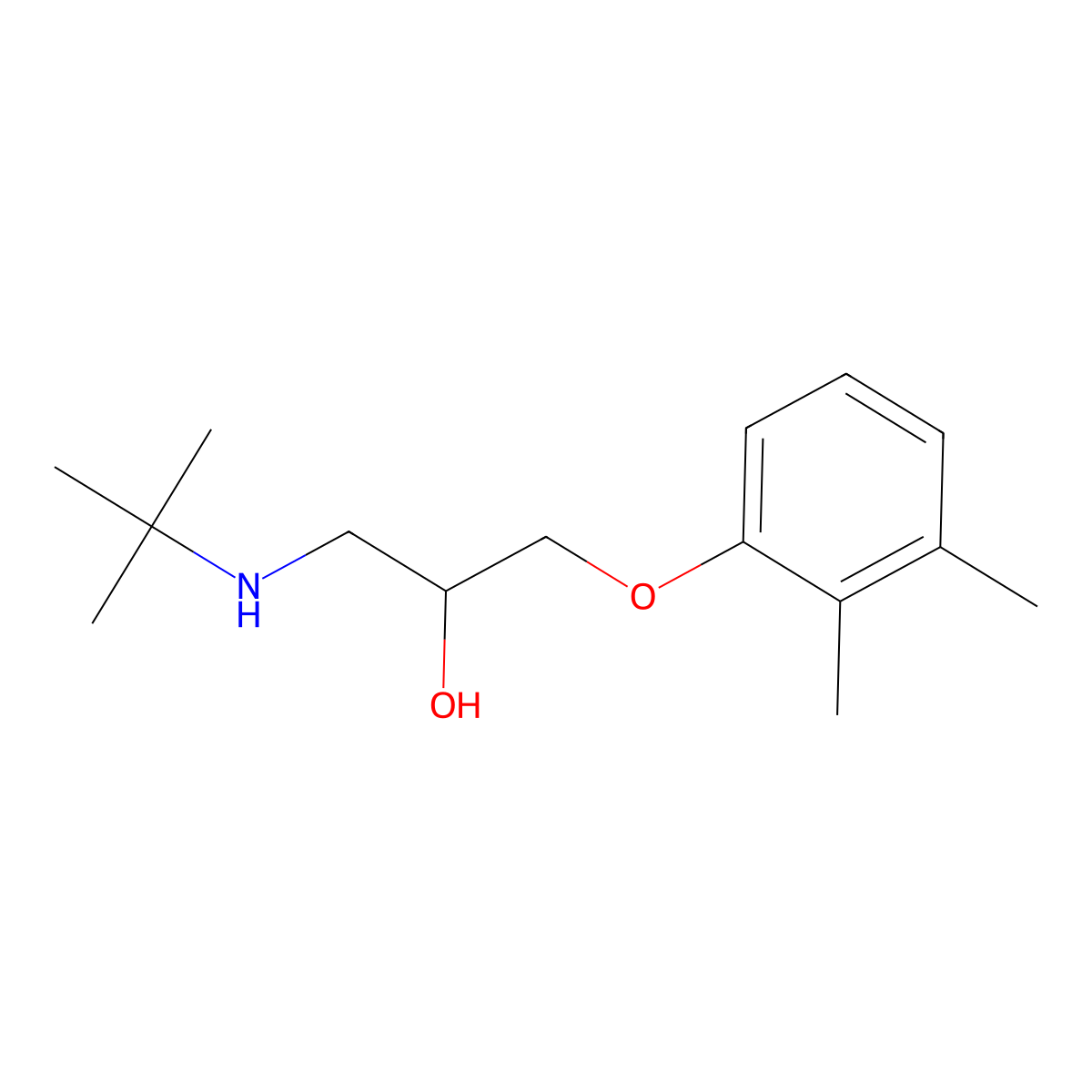 Xibenolol molecular structure, CAS 30187-90-7