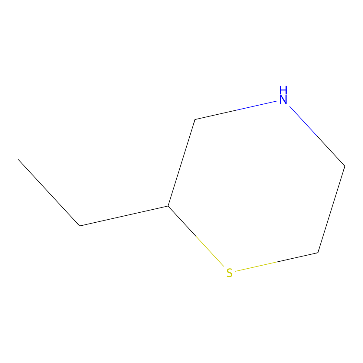 2-Ethylthiomorpholine molecular structure, CAS 30188-20-6