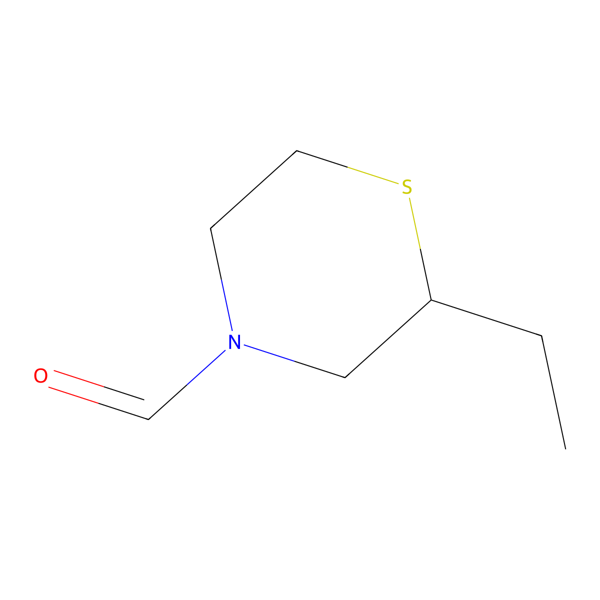 4-Thiomorpholinecarboxaldehyde, 2-ethyl-(8CI,9CI) molecular structure, CAS 30188-23-9