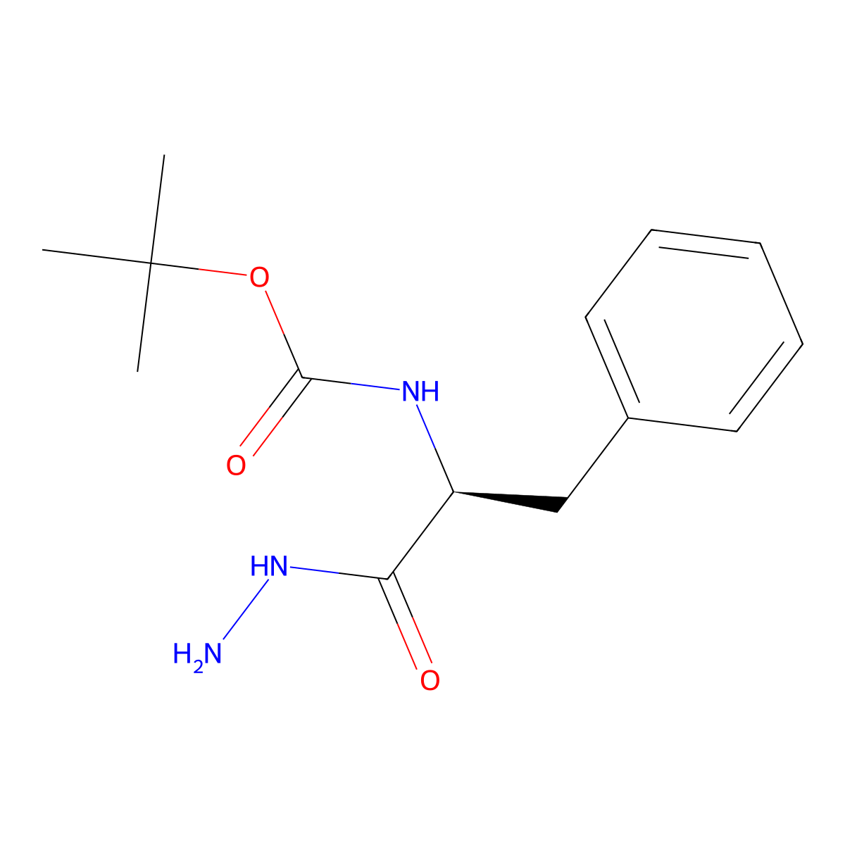 (S)-tert-Butyl (1-hydrazinyl-1-oxo-3-phenylpropan-2-yl)carbamate molecular structure, CAS 30189-48-1