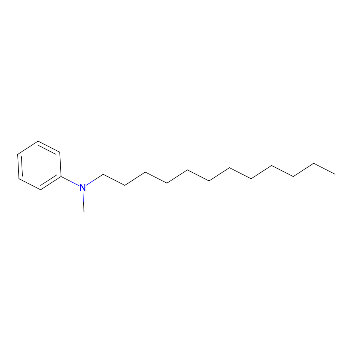 N-Dodecyl-N-methylaniline molecular structure, CAS 30189-91-4