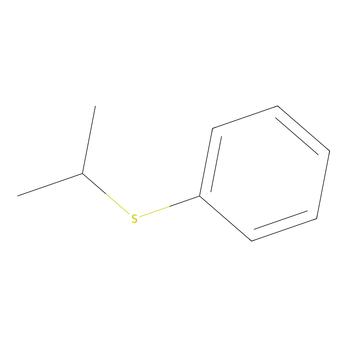 ((1-Methylethyl)thio)benzene molecular structure, CAS 3019-20-3