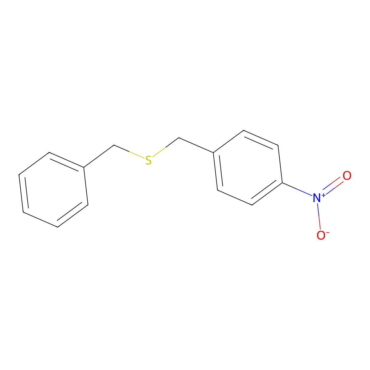 1-[(Benzylsulfanyl)methyl]-4-nitrobenzene molecular structure, CAS 3019-30-5
