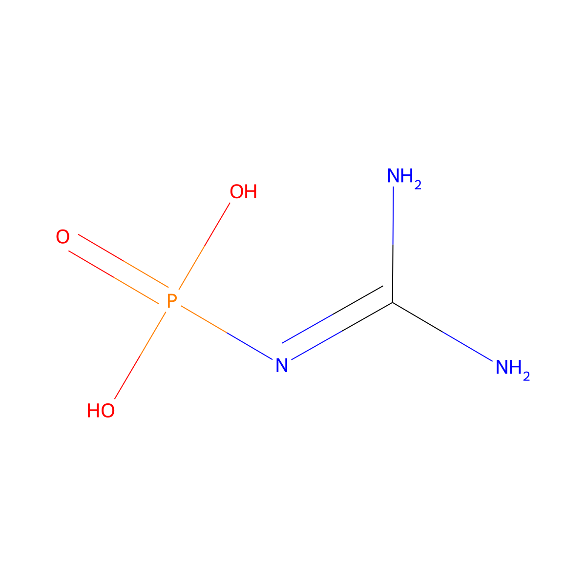Phosphoramidic acid, N-(aminoiminomethyl)- molecular structure, CAS 3019-36-1