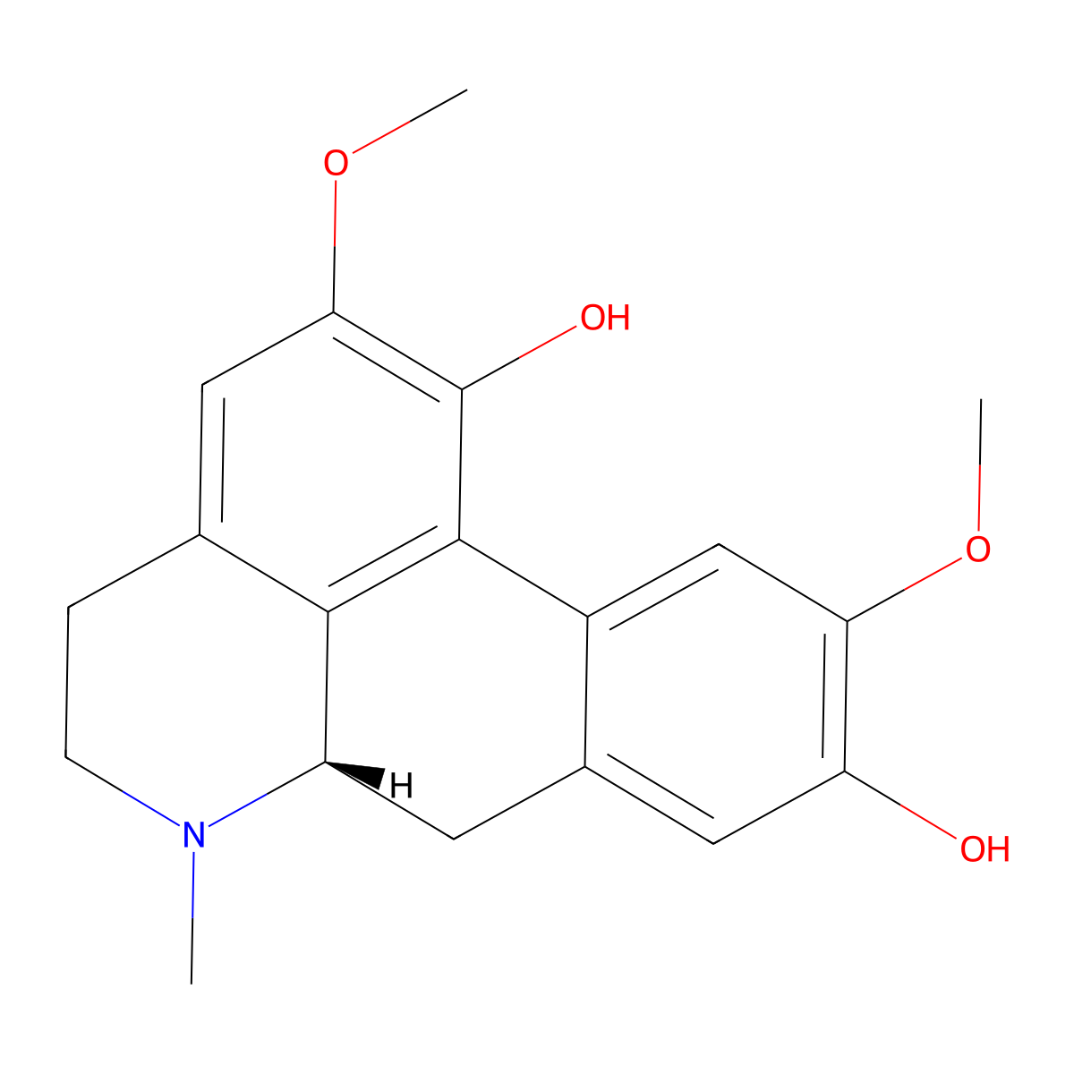 Isoboldine molecular structure, CAS 3019-51-0