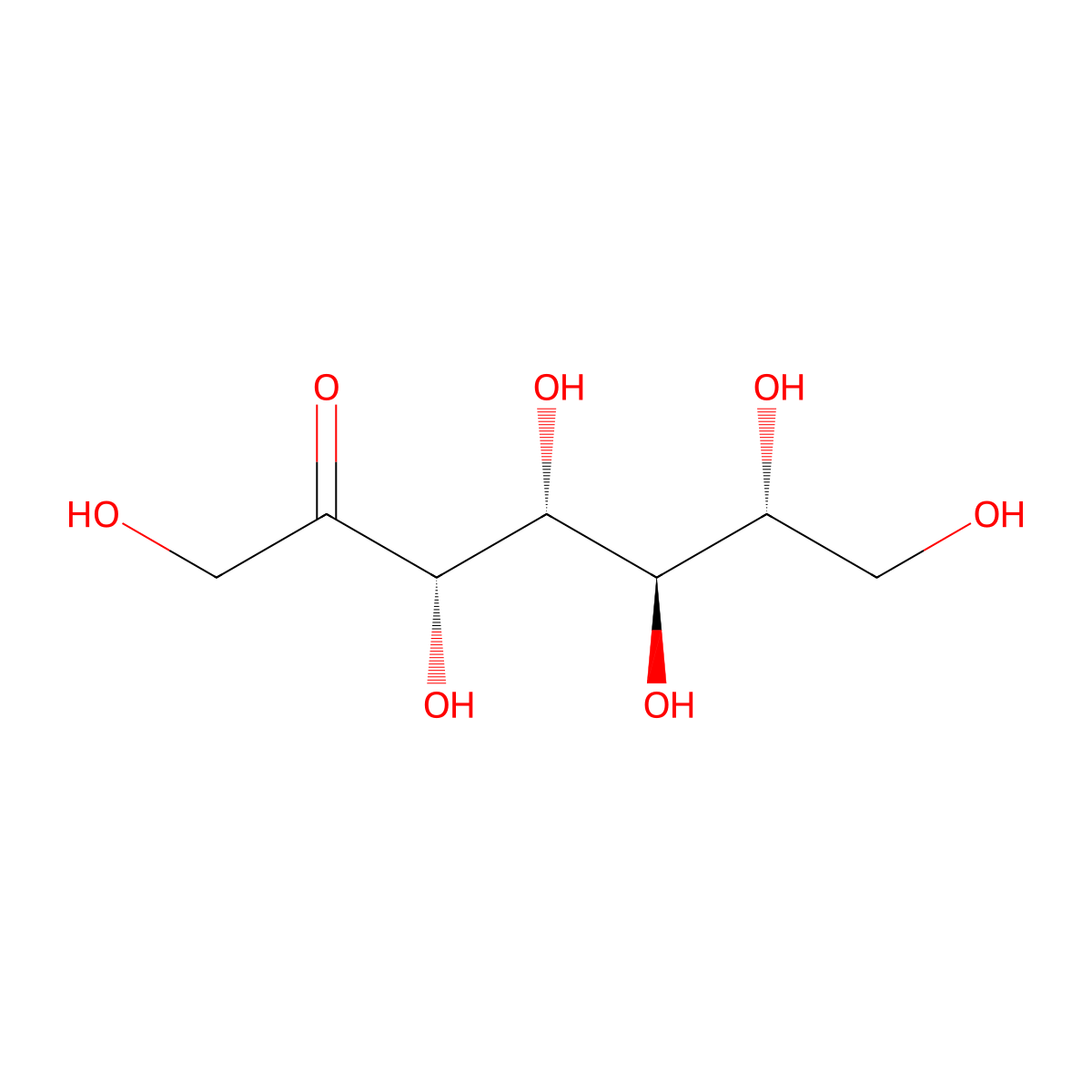 D-Sedoheptulose molecular structure, CAS 3019-74-7