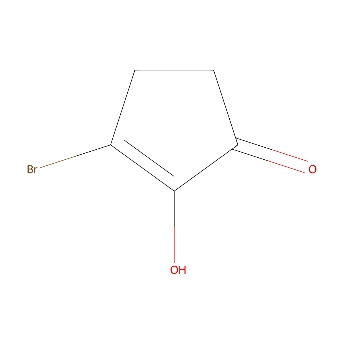 3-Bromo-2-hydroxycyclopent-2-en-1-one molecular structure, CAS 3019-83-8