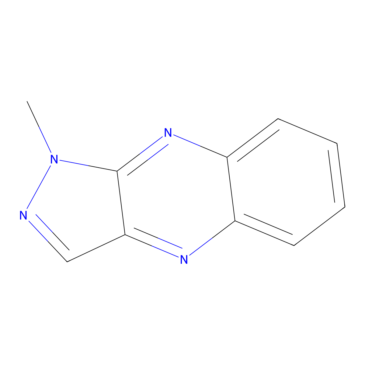 1H-Pyrazolo[3,4-b]quinoxaline, 1-methyl- molecular structure, CAS 30191-76-5