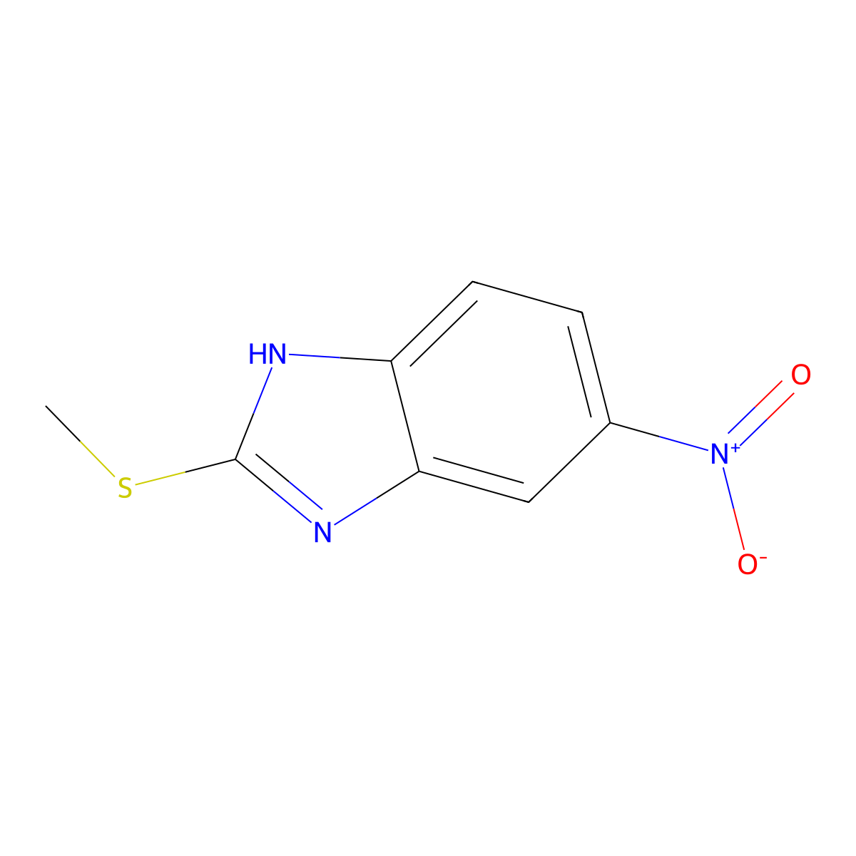 2-(methylthio)-5-nitro-1H-benzimidazole molecular structure, CAS 30192-29-1