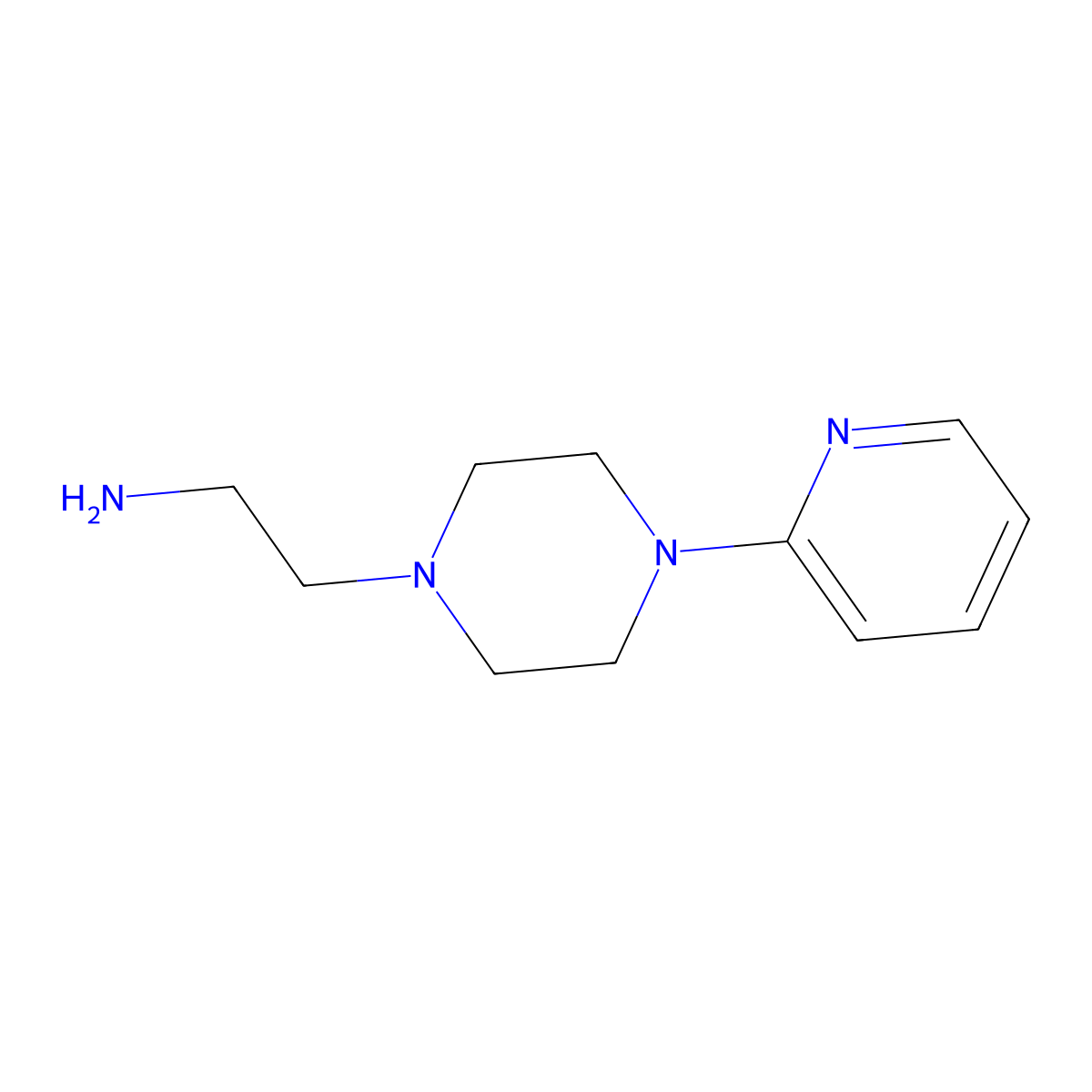 2-(4-(Pyridin-2-yl)piperazin-1-yl)ethanamine molecular structure, CAS 30194-54-8