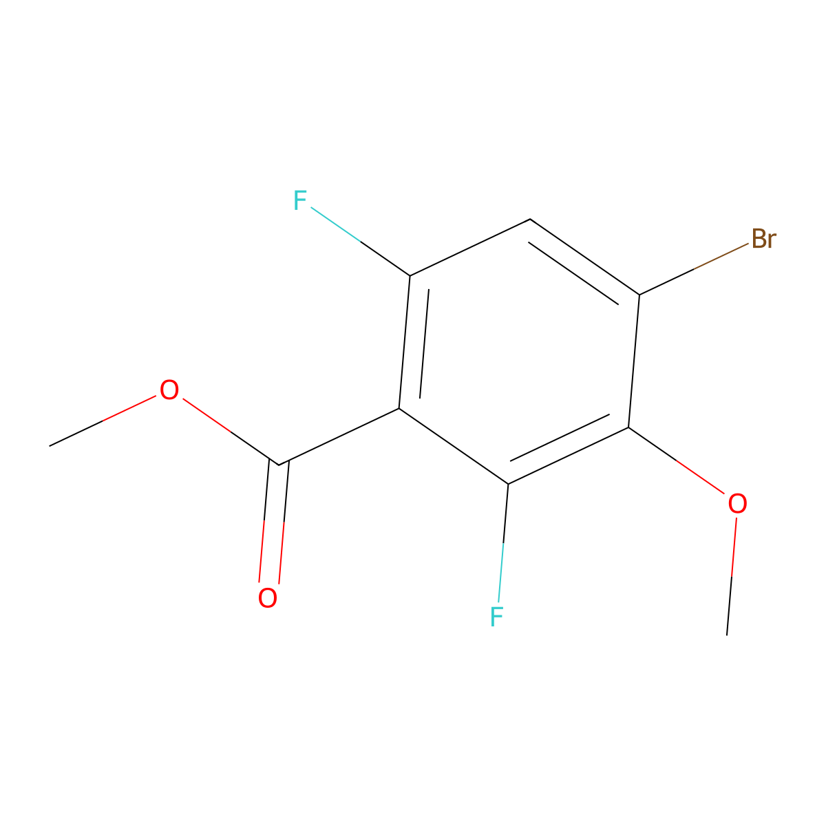Methyl 4-bromo-2,6-difluoro-3-methoxybenZoate molecular structure, CAS 3019889-14-3