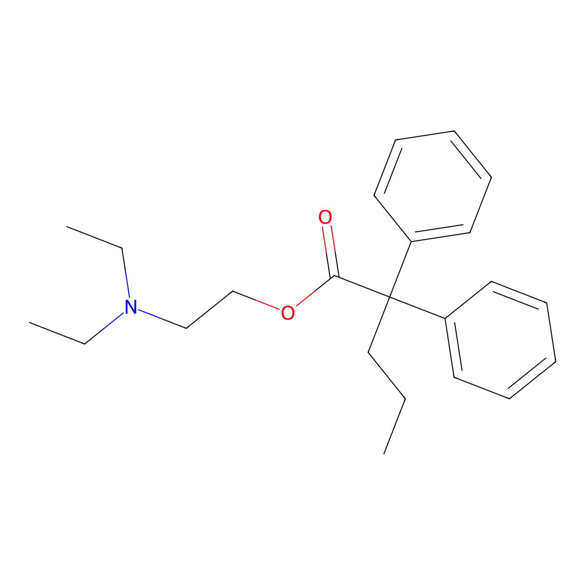 Proadifen molecular structure, CAS 302-33-0
