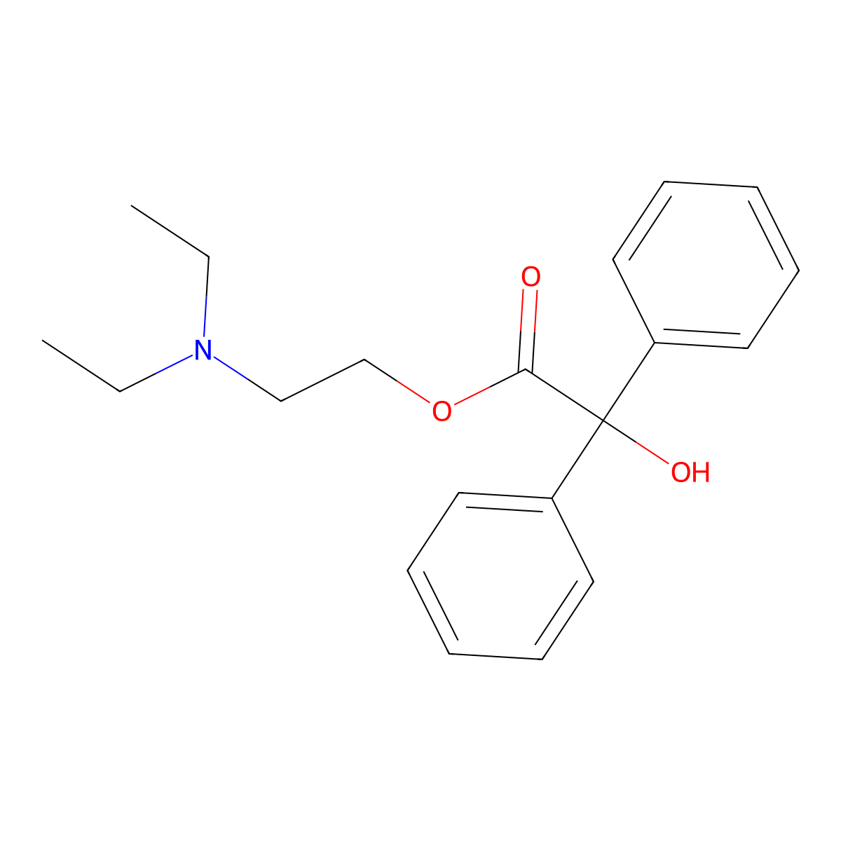 Benactyzine molecular structure, CAS 302-40-9