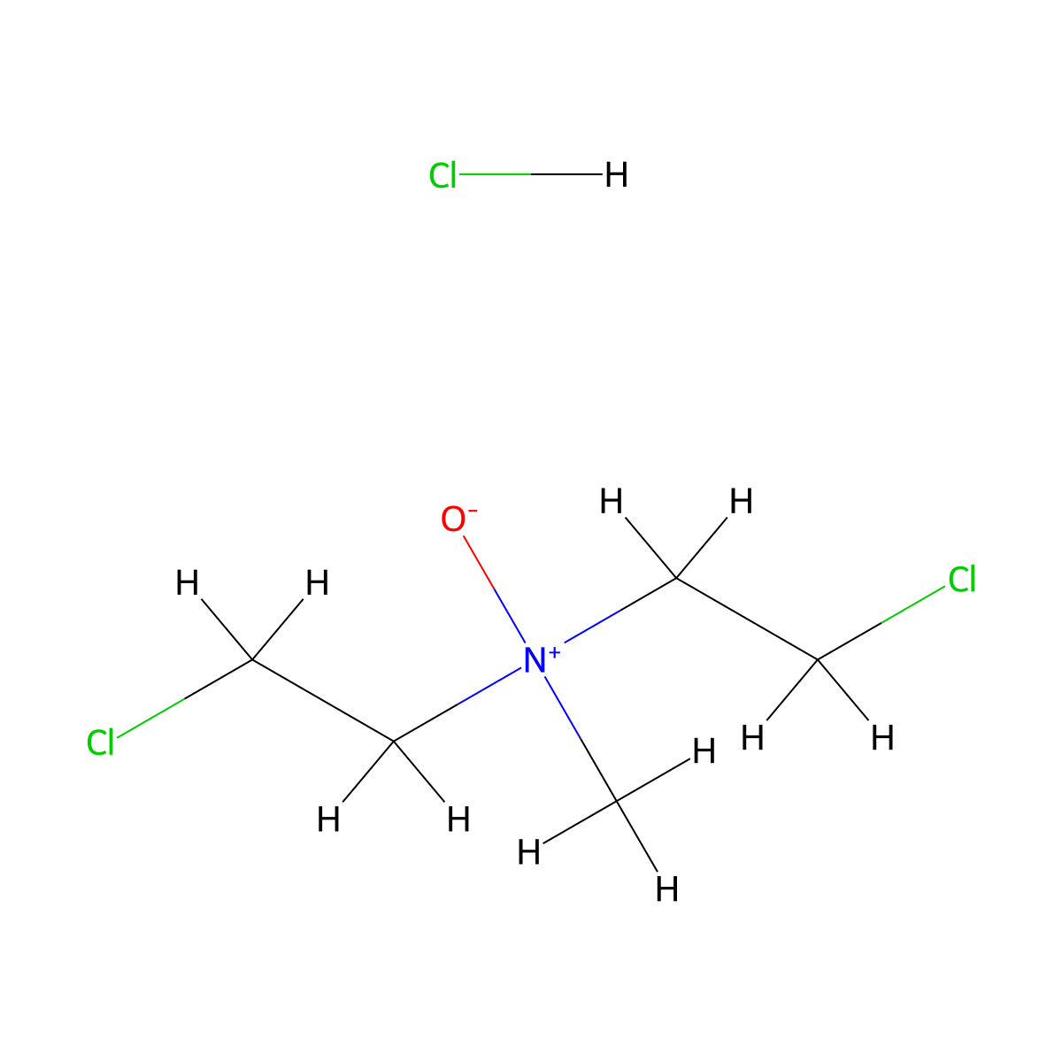 Mechlorethamine Oxide Hydrochloride molecular structure, CAS 302-70-5