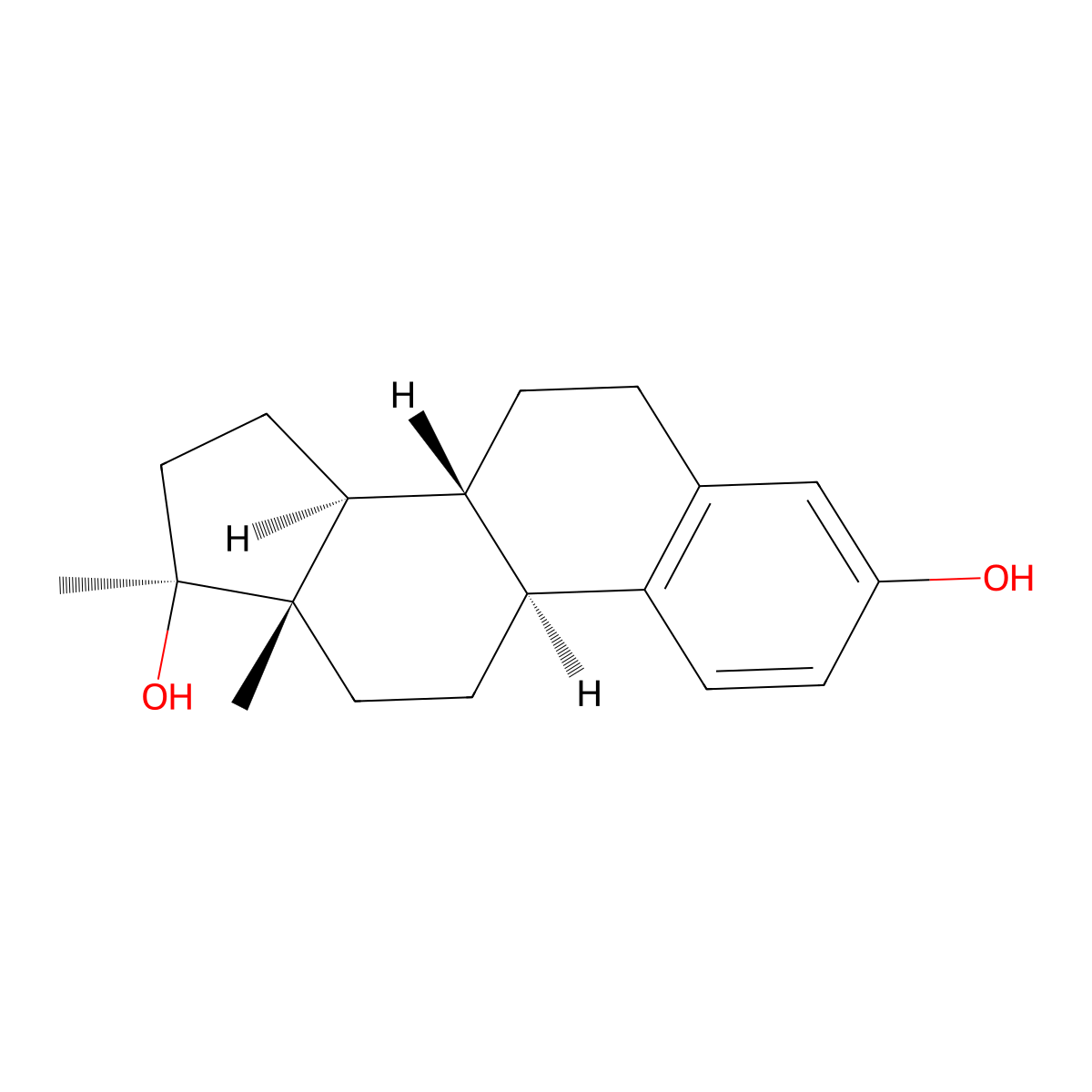 (17beta)-17-Methylestra-1,3,5(10)-triene-3,17-diol molecular structure, CAS 302-76-1