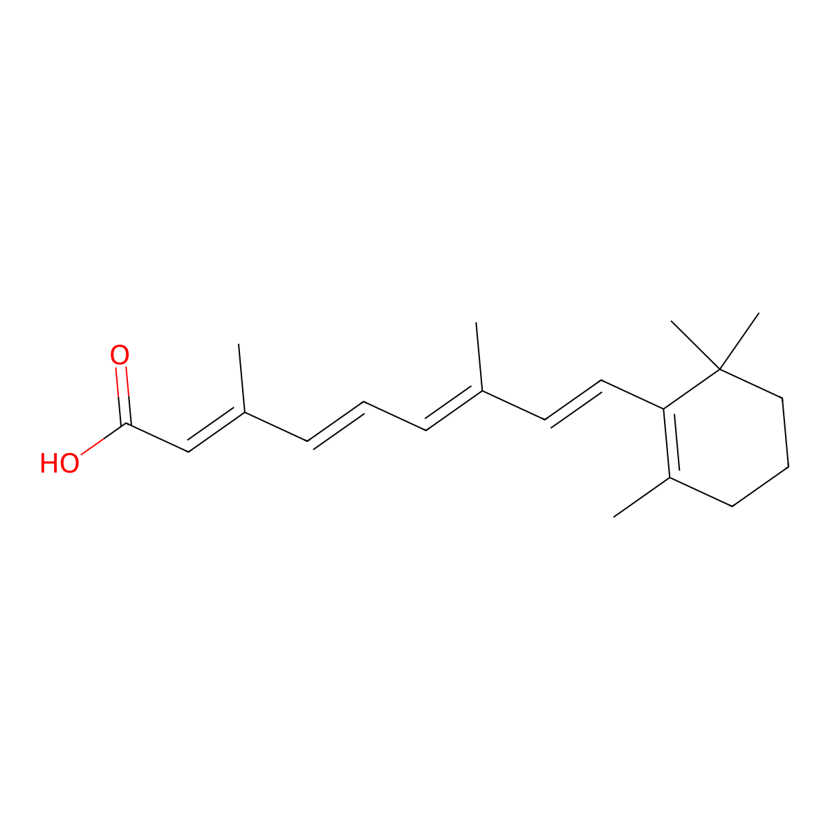Retinoic Acid molecular structure, CAS 302-79-4