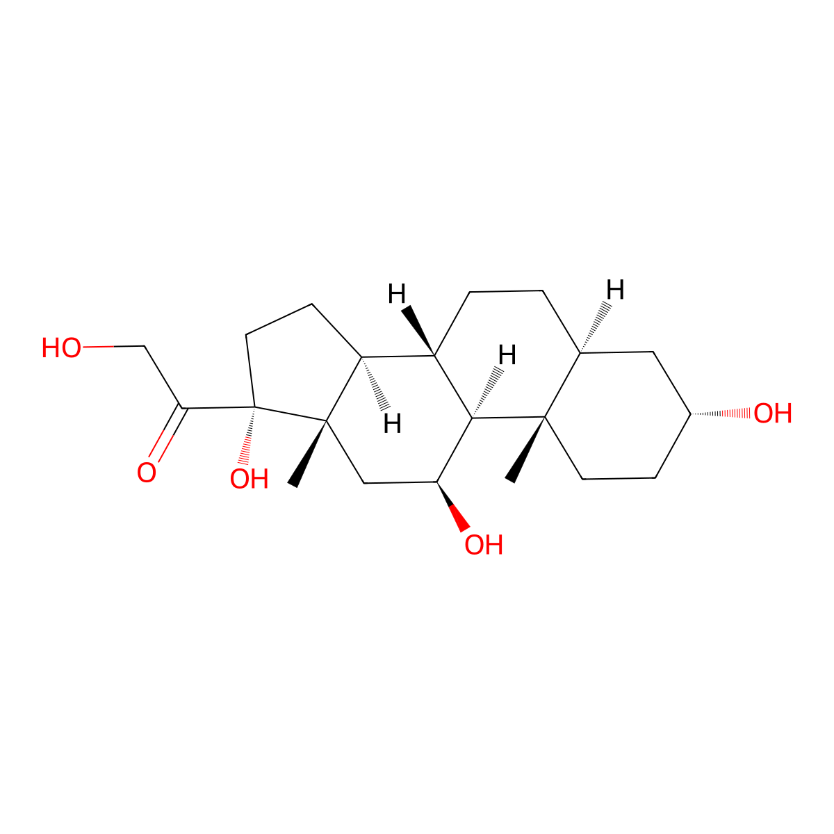 5alpha-Tetrahydrocortisol molecular structure, CAS 302-91-0