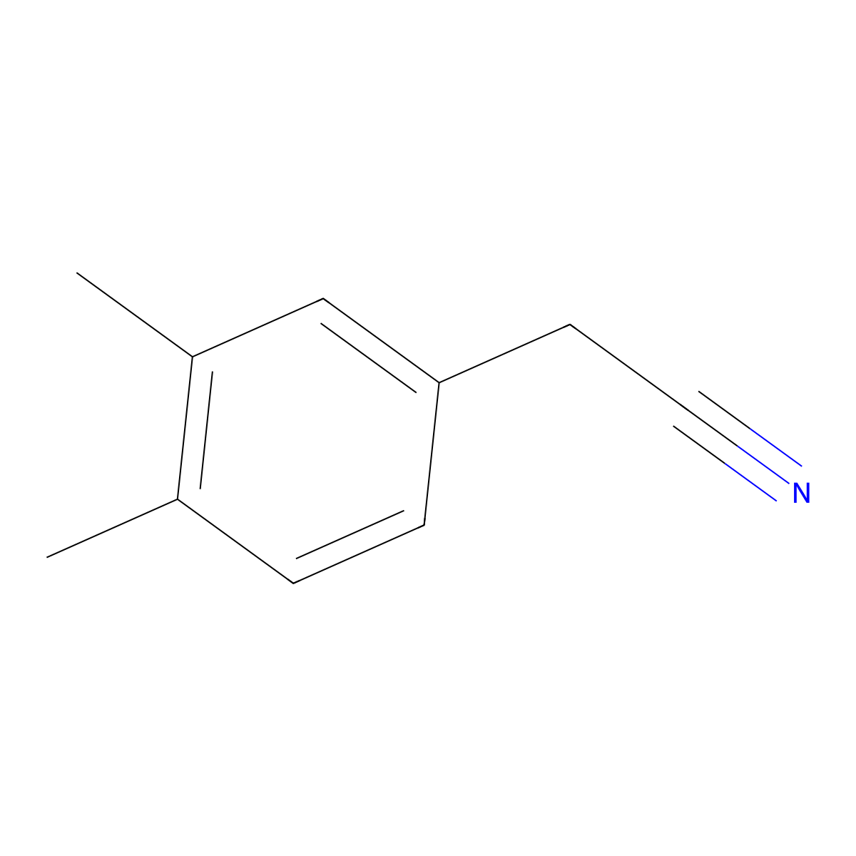 2-(3,4-Dimethylphenyl)acetonitrile molecular structure, CAS 3020-06-2